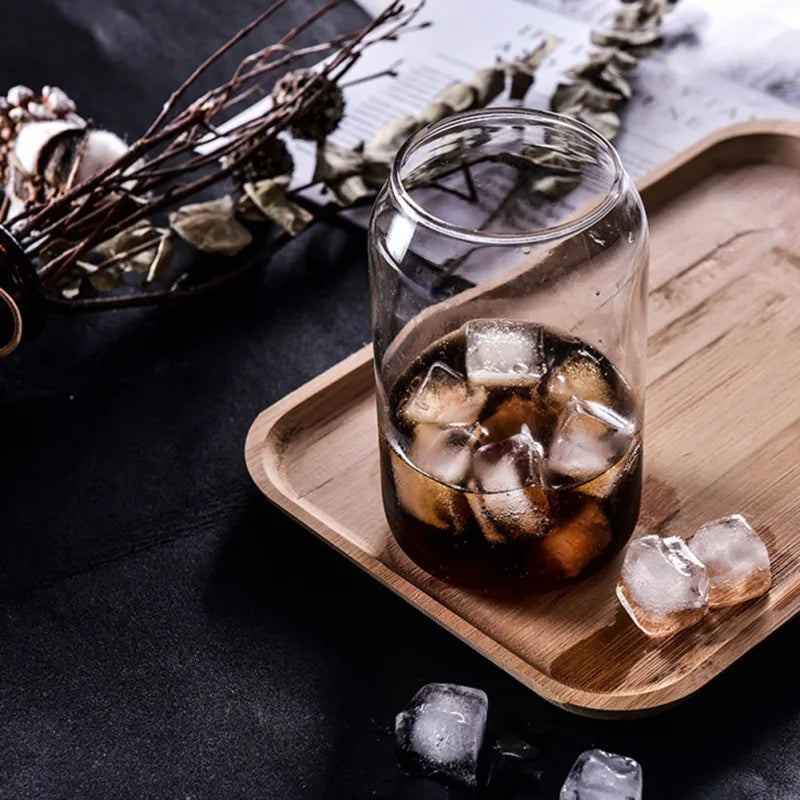 Afralia™ Can Shape Beer Glass Cup  574ml - Borosilicate Glass Drinkware