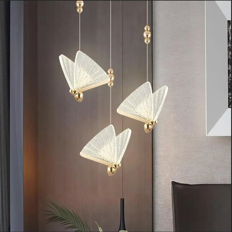 Afralia™ LED Butterfly Hanging Lamp for Home Decor Lighting fixtures