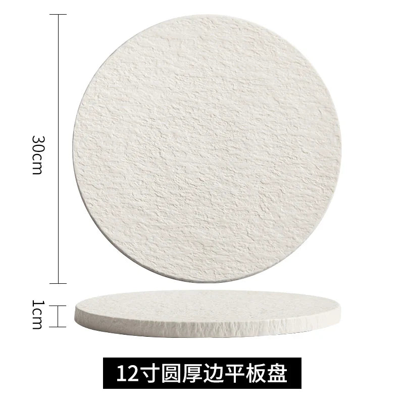 Afralia™ Rock Plate: Elegant Japanese Tableware for Home Dining and Decoration