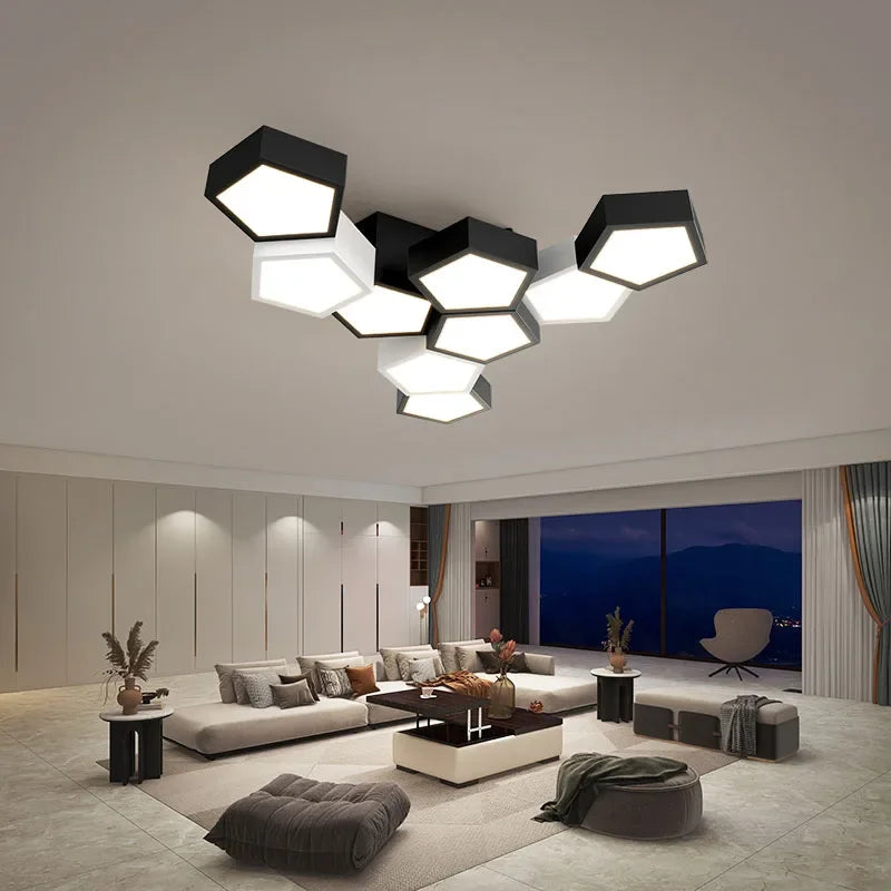 Afralia™ LED Chandelier Light Remote Dimming Pendant Minimalist Indoor Lighting