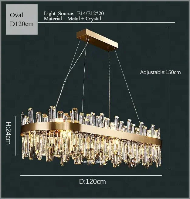 Afralia™ Crystal LED Chandelier for Luxurious Living & Dining Spaces