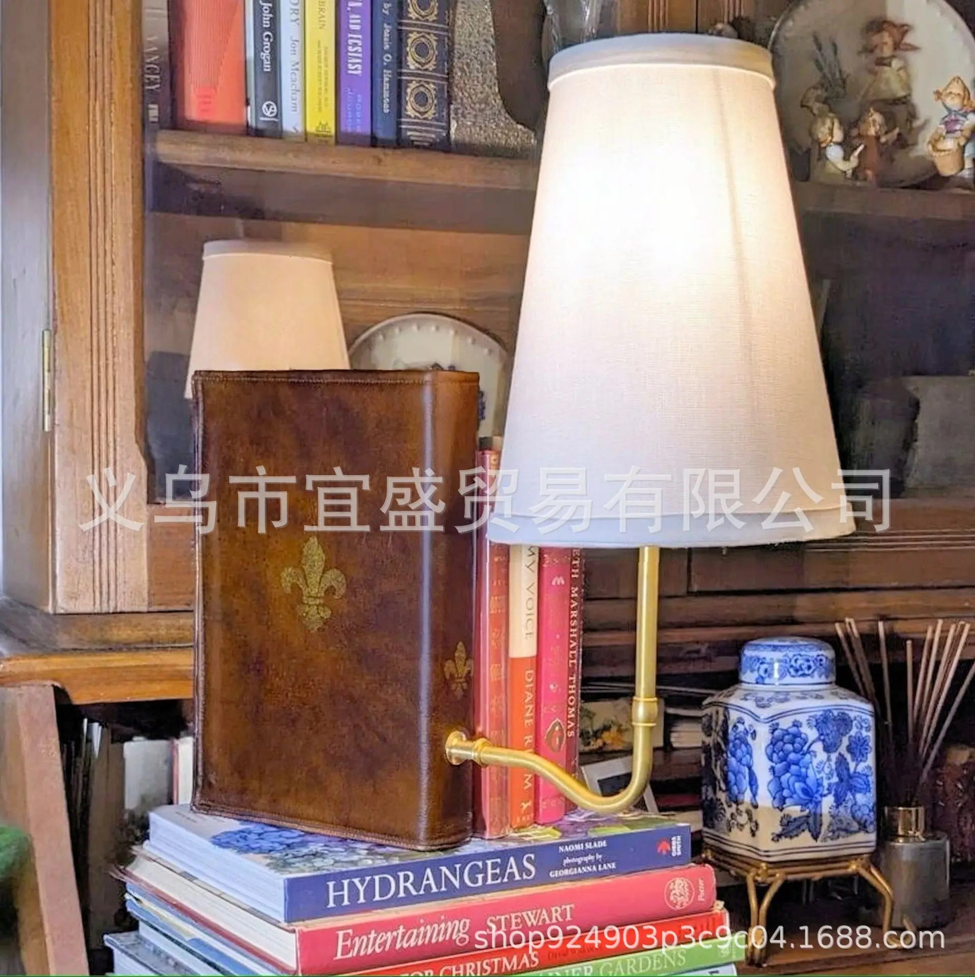 Afralia™ Vintage Literature Bookshelf Lamp Classic Design for Home Office Library