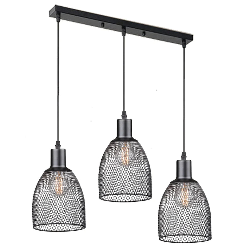 Afralia™ Cage Bell Pendant Light for Retro Living Room Kitchen Vintage Ceiling Lamp