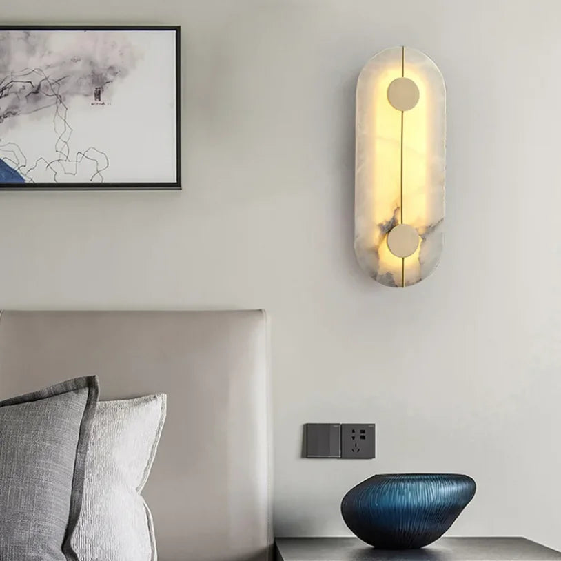 Afralia™ Marble Stone Wall Sconce - Modern Indoor Nordic Hotel Bathroom Decor