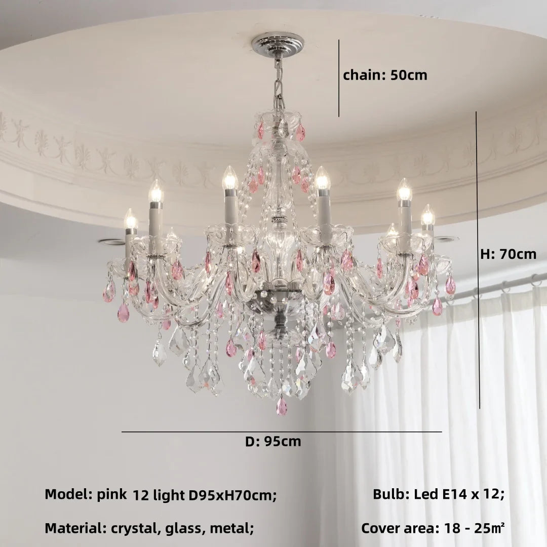 Afralia™ Blue Crystal Chandelier: Luxury E14 Pendant Lights for Living Room and Bedroom