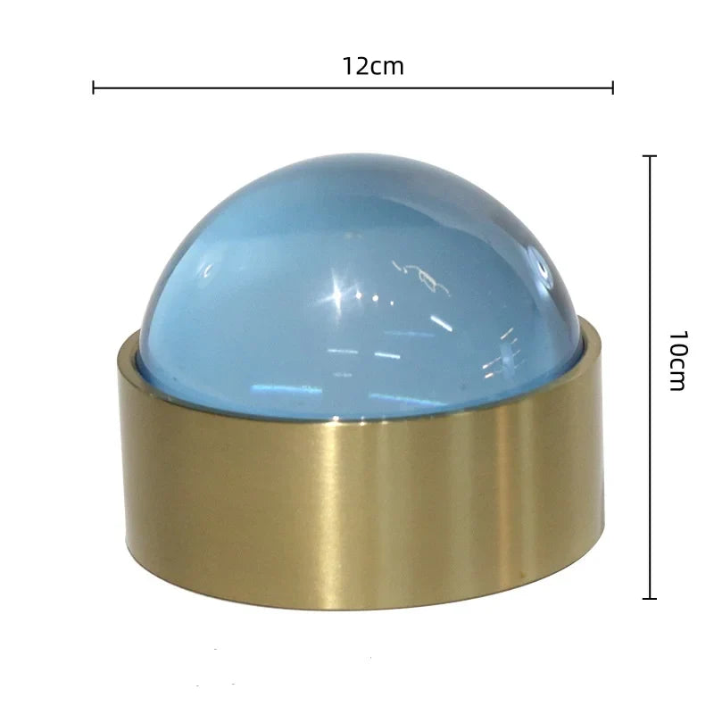 Afralia™ Metal Crystal Jewelry Box Stained Glass Sphere Geometric Storage Container