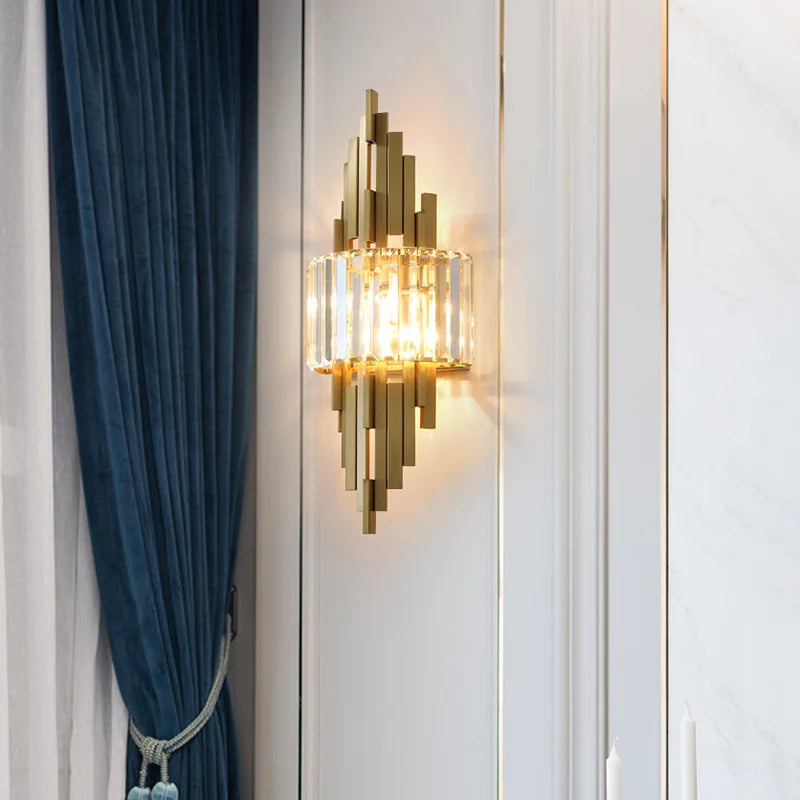 Afralia™ Crystal Wall Sconce Light: Nordic Luxury for Living Room, Corridor, Hall