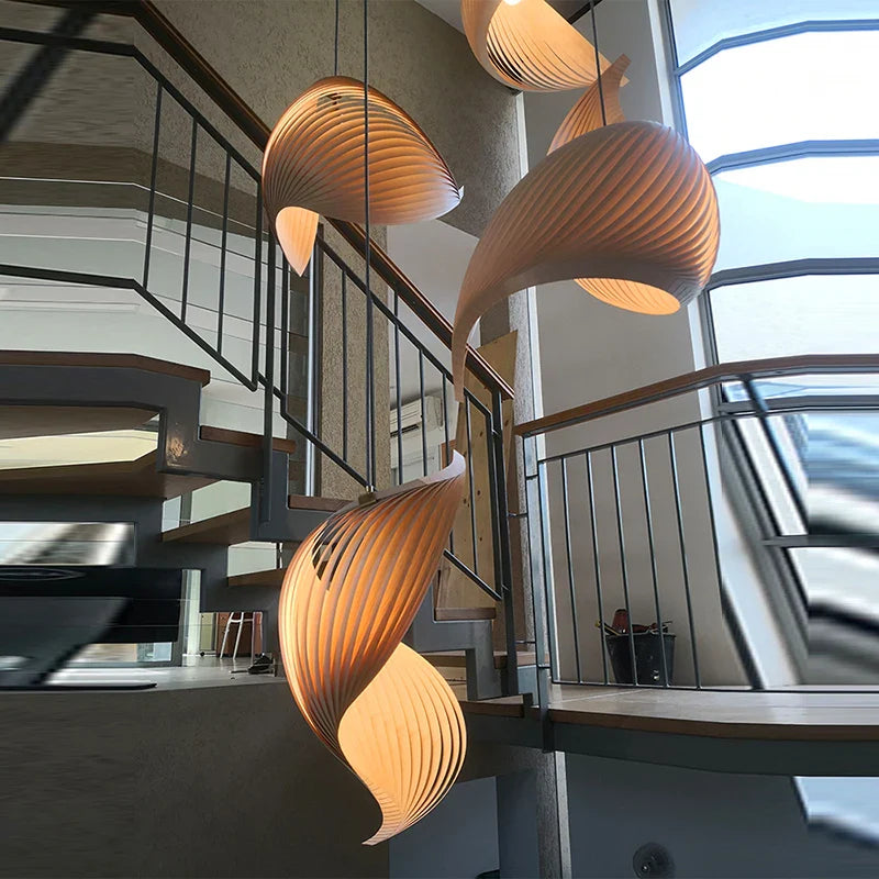 Afralia™ Conch Shell Chandelier LED Pendant Lamp for Dining Room Bar Island