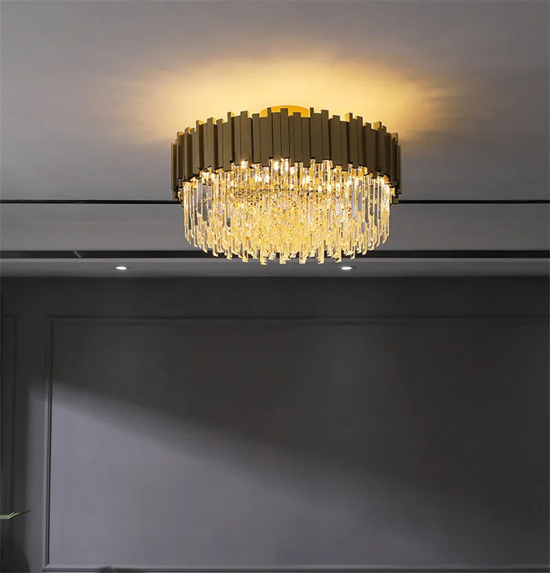 Afralia™ Modern Aluminum Circle LED Ceiling Chandelier for Bedroom Living Room Kitchen Fixtures