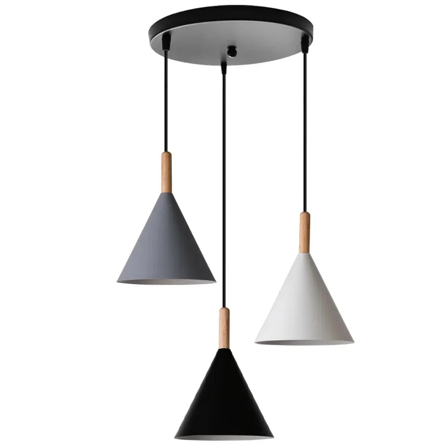 Afralia™ Wood LED Pendant Chandelier: Modern Nordic Hanging Lamp for Home, Cafe, Restaurant’s Kitchen