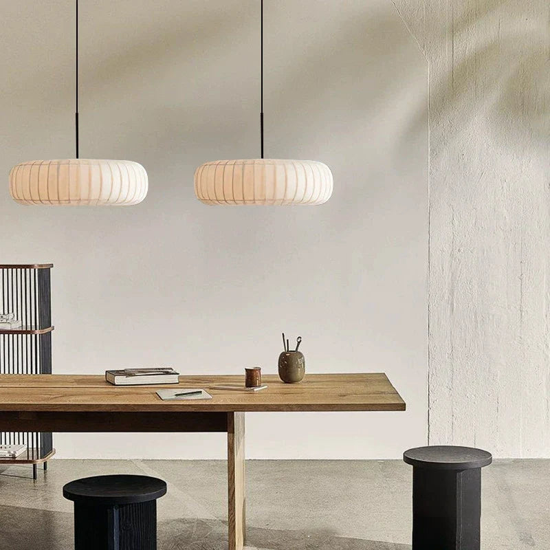 Afralia™ Silk Cocoon Chandelier Pendant Light for Bedroom & Living Room