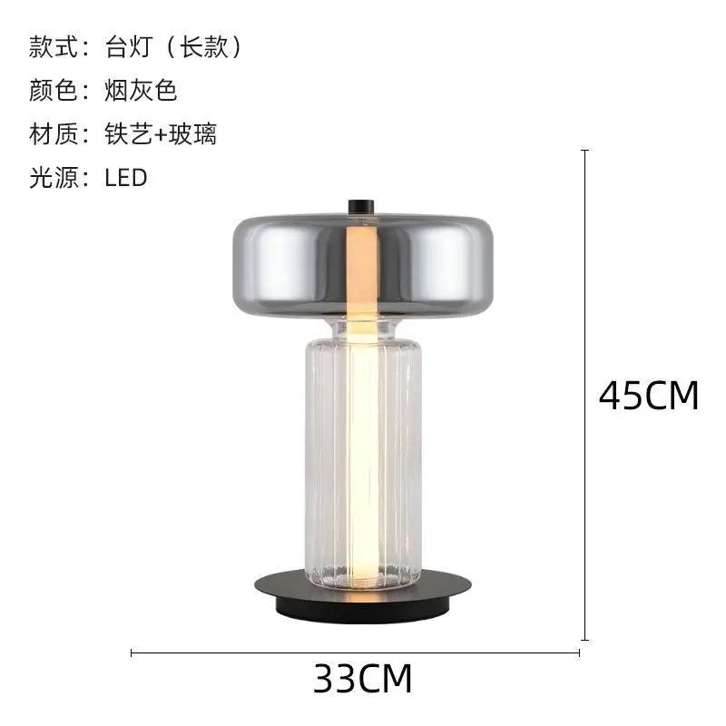 Afralia™ Glass Art Desk Lamp: Nordic Minimalist Design for Bedroom and Living Room