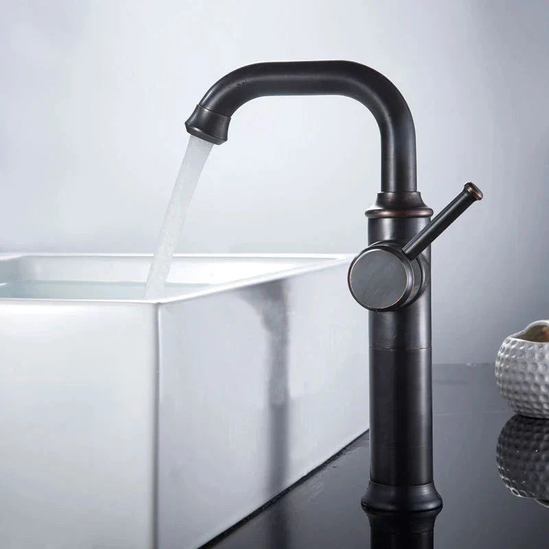 Afralia™ Black Antique Brass Basin Faucet | Hot Cold Mixer Oil Rubbed Bathroom Sink Tap