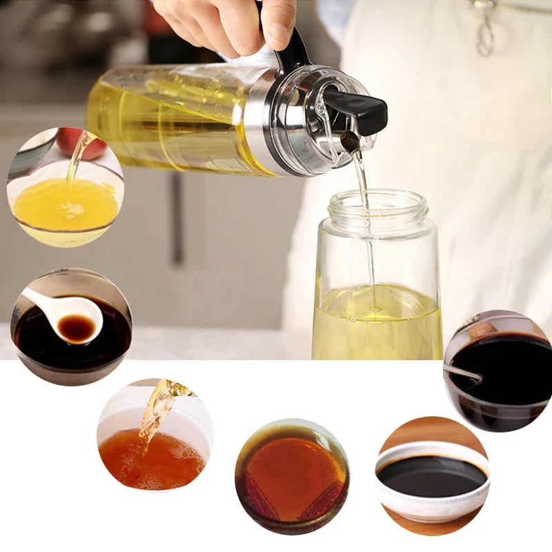 Afralia™ Durable Automatic Oil Bottle for Soy Sauce Vinegar Seasoning Storage