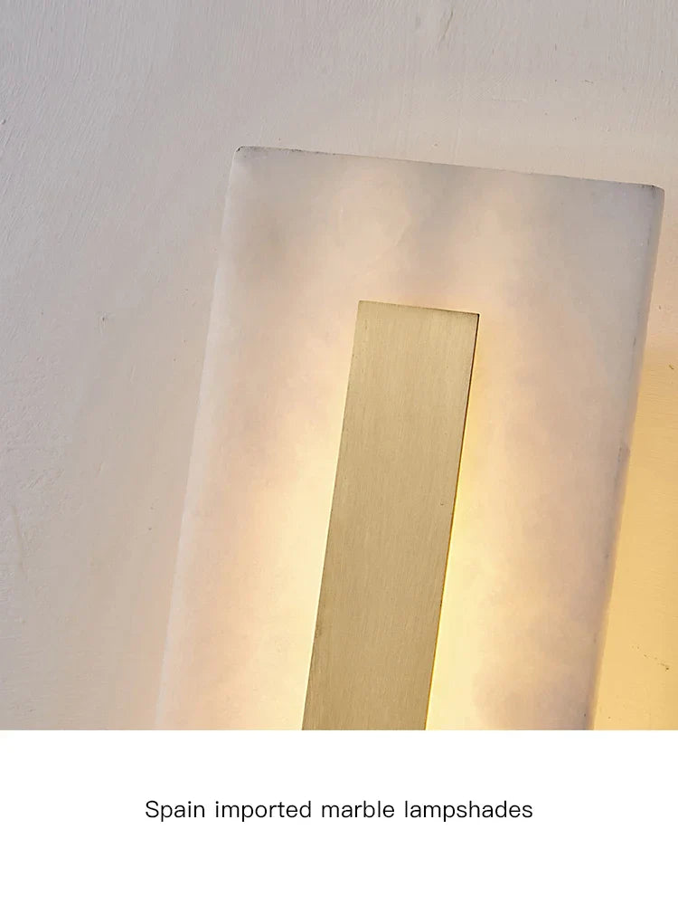 Afralia™ Marble LED Wall Sconce Lighting for Bedroom, Hotel, Living Room - Elegant Decor Fixture