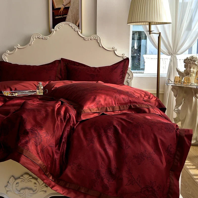 Afralia™ Vintage Style 1000TC Egyptian Cotton Bedding Set with Pastoral Print
