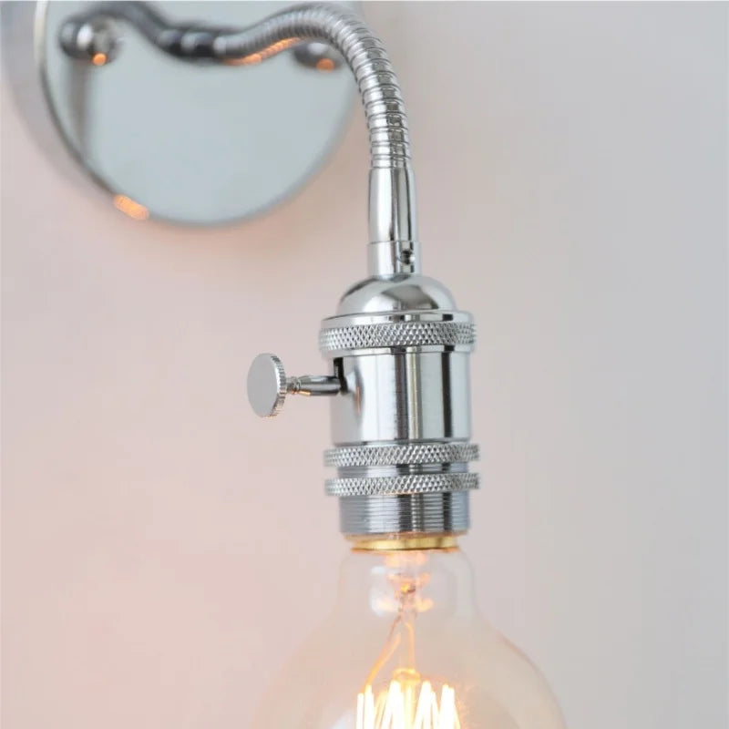 Afralia™ LED Wall Lamp Sconce with Pull Chain Switch and Flexible Arm