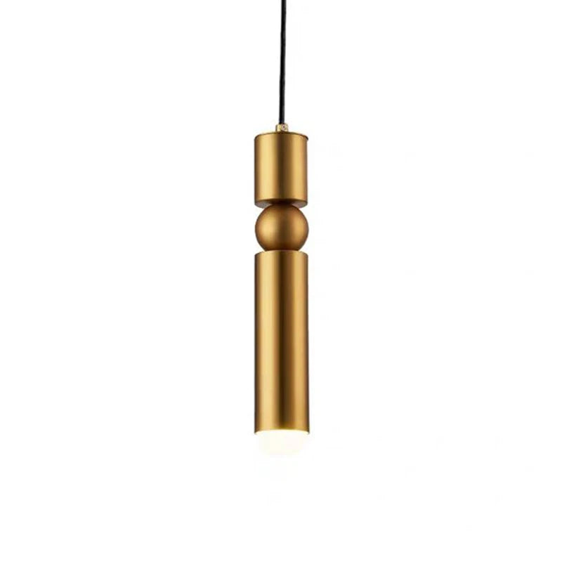 Afralia™ Black Gold LED Tube Pendant Lamp for Home Shop Glass Chandelier