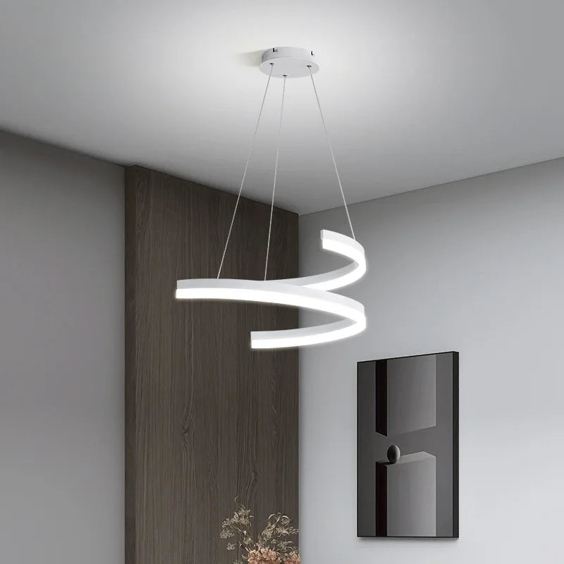 Afralia™ Nordic LED Pendant Lights Dimmable Chandelier Ring Lamp Fixture