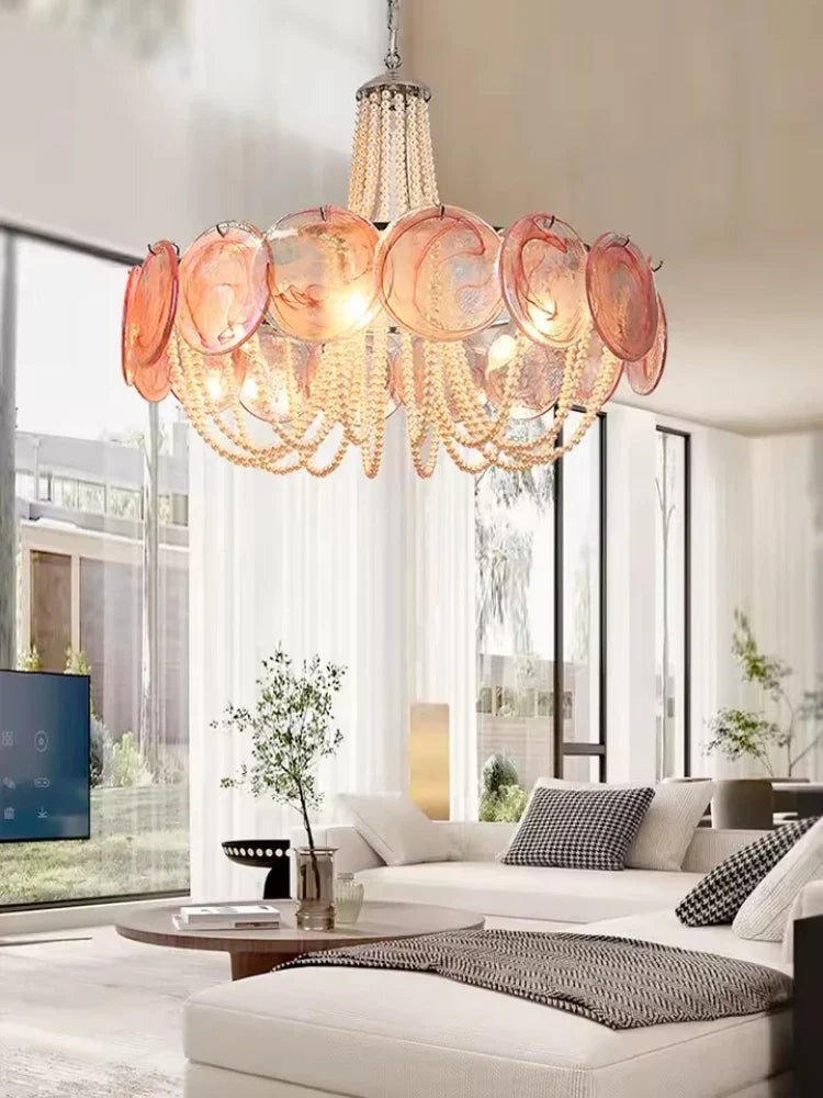 Afralia™ Pearl Chandelier: Modern Flower Shape Ceiling Light for Luxury Living & Dining Room Décor