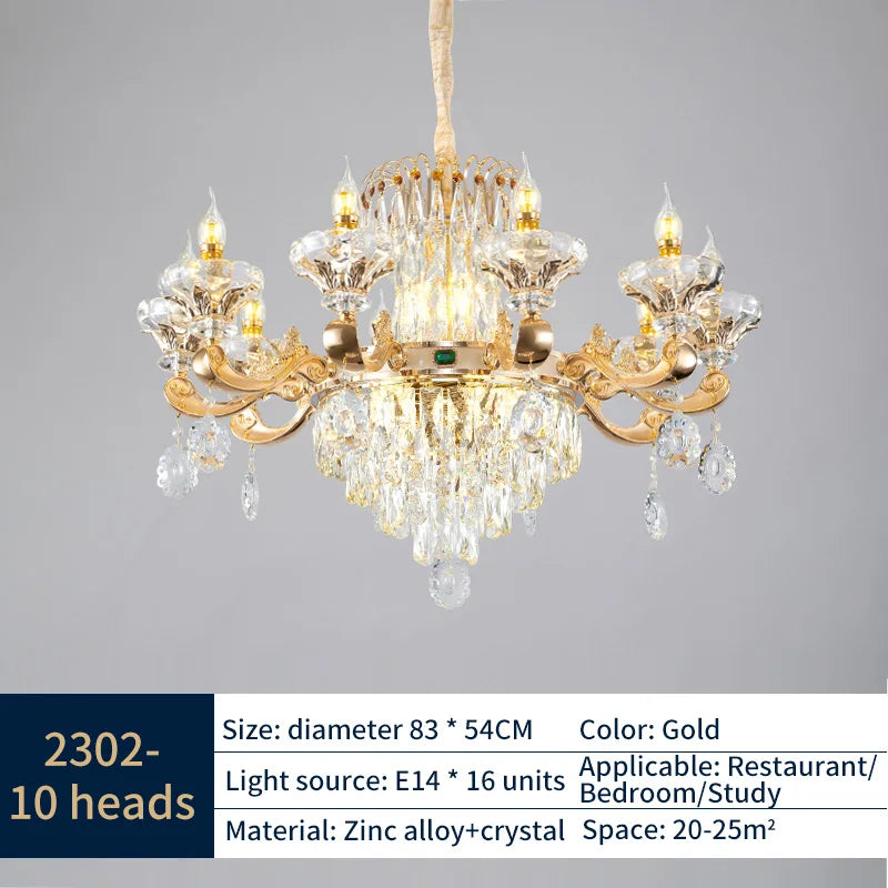 Afralia™ Jade Crystal Chandelier: Modern European Living Room & Dining Lamp