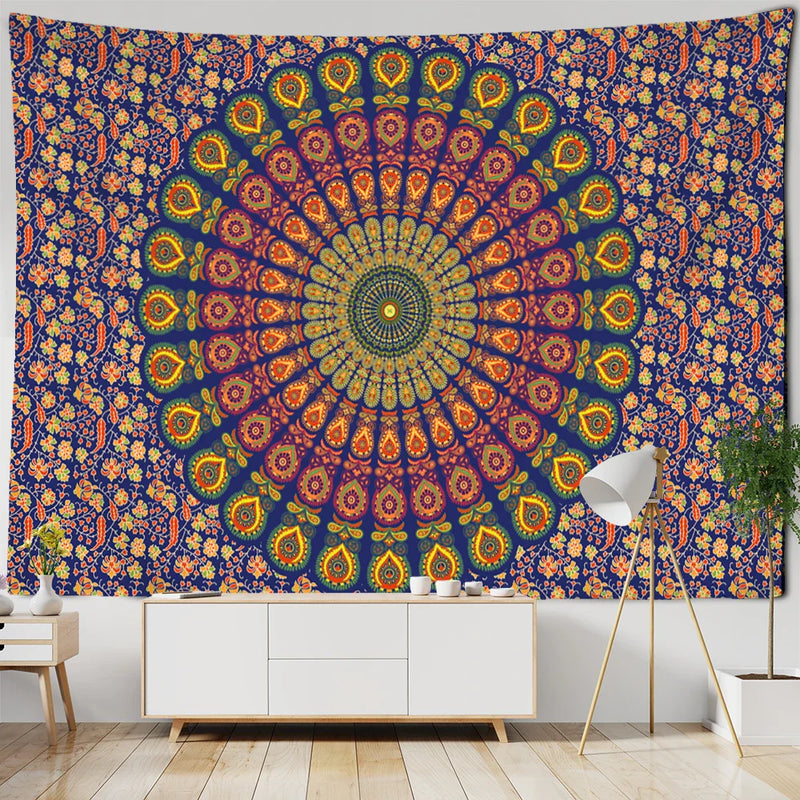 Afralia™ Mystic Witchcraft Boho Mandala Tapestry Wall Hanging Hippie Art Home Decor