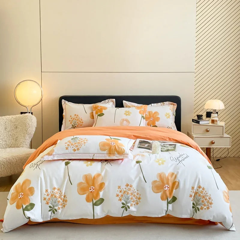 Afralia™ Pastoral Printed Cotton Bedding Sets for Comfortable Sleep