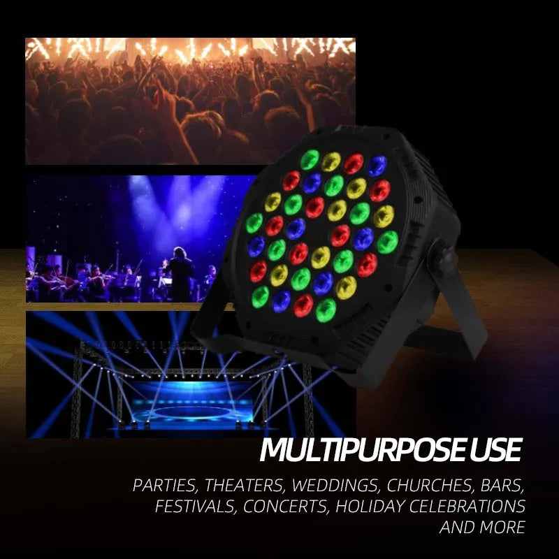 Afralia™ RGB Strobe Light for Stage DJ Party Festival Disco Lighting