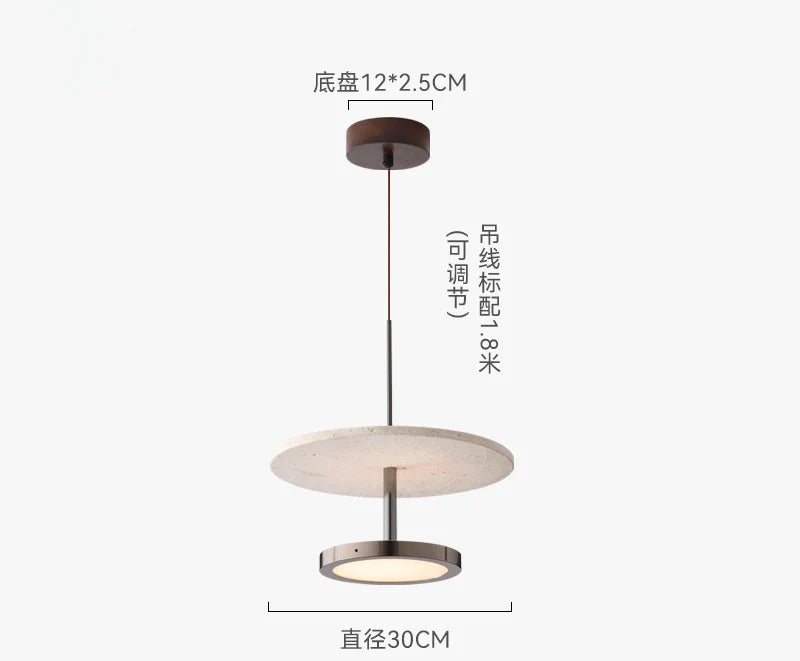 Afralia™ Black Stone Pendant LED Chandelier for Elegant Home Décor