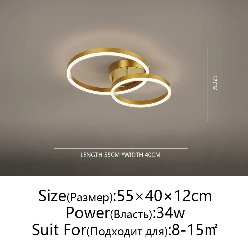 Afralia™ Modern LED Ceiling Chandelier for Living Room Bedroom Kitchen Lighting