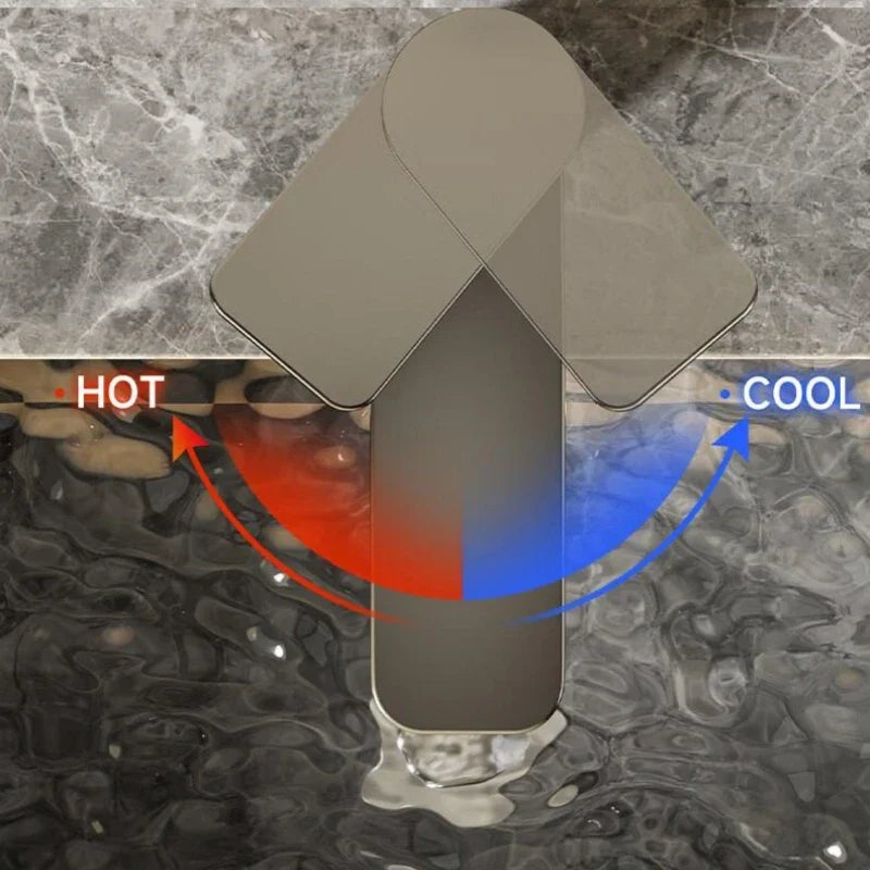 Afralia™ High Spout Luxury Hot Cold Water Basin Faucet for Bathroom Toilet Bathtub