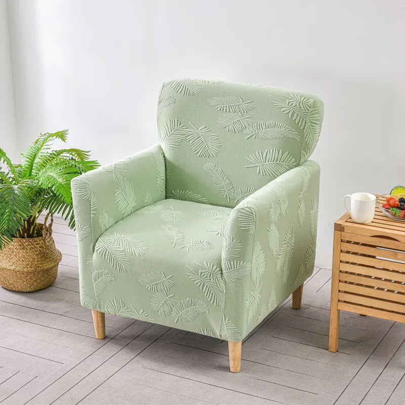 Afralia™ Stretch Fleece Accent Chair Cover - Solid Color Slipcovers for Sofa