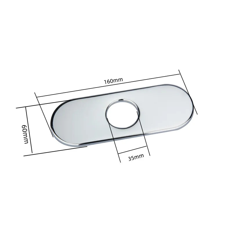 Afralia™ Matte Black Kitchen Faucet Plate Deck Decorative Base Panel