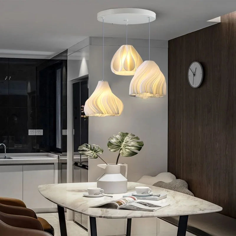 Afralia™ Modern 3D Printing Ceiling Chandelier for Living Room and Bedroom
