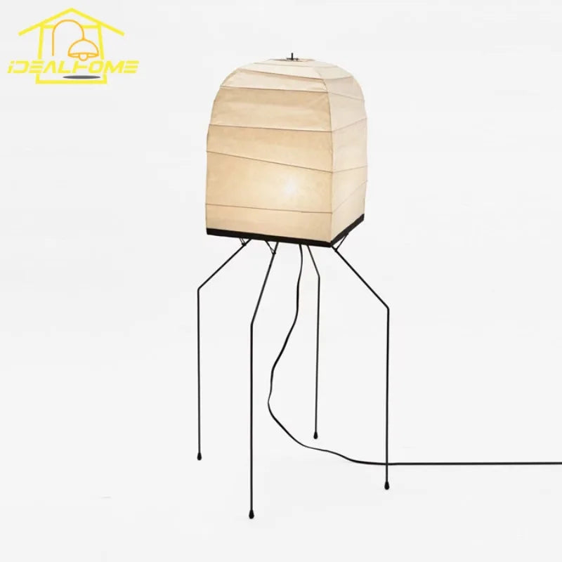 Afralia™ Noguchi Akari Wabi-sabi Floor Lamp LED E27 Rice Paper Stand Art Decor Home Living