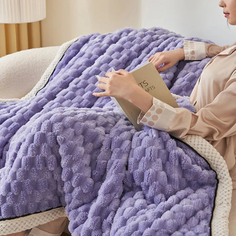 Afralia™ Cozy Taffeta Velvet Blanket - Soft Plush Fluffy Warm Comforter for Bedroom