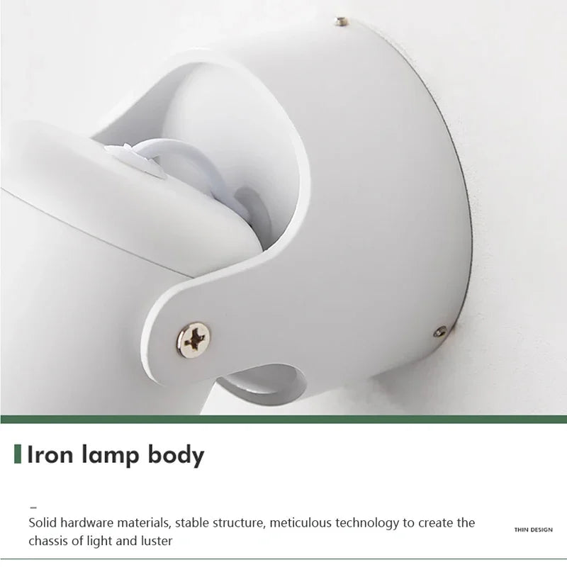 Afralia™ Nordic Rotatable LED Wall Lamp for Bedroom and Living Room