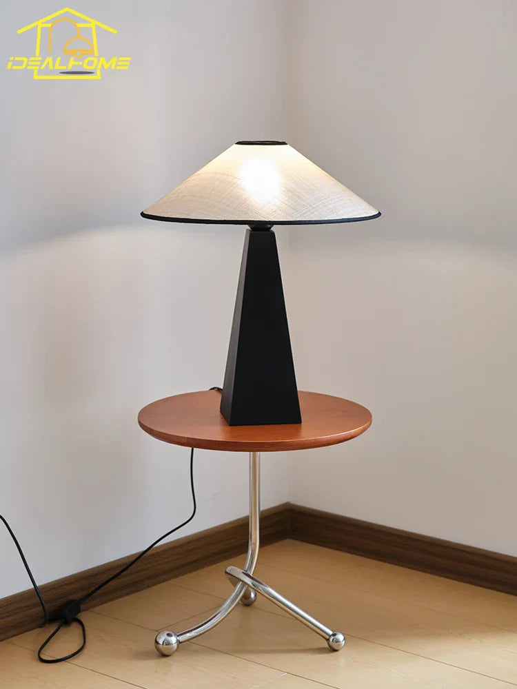 Afralia™ Medieval LED Desk Lamp Solid Wood Retro Design Home Study Bedroom Decor