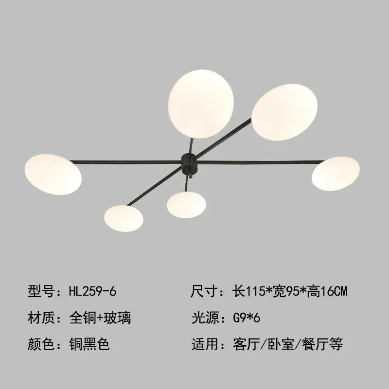 Afralia™ Medieval Black/Gold Lustre Copper Ceiling Light LED G9 Modern Fixture