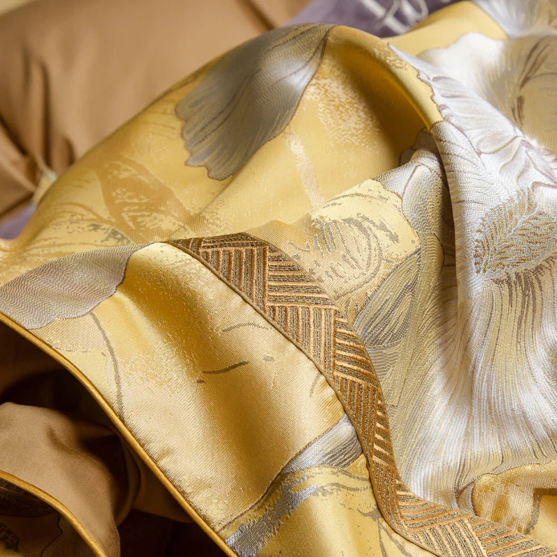 Afralia™ Jacquard Bedding Set in 1000TC Egyptian Cotton, Queen/King Size Bedlinens