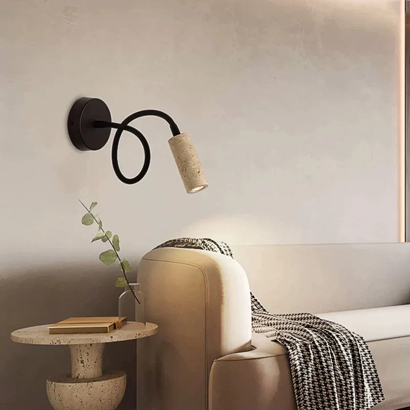 Afralia™ Yellow Stone Marble Wall Lamp Sconce LED G9 - Nordic Design