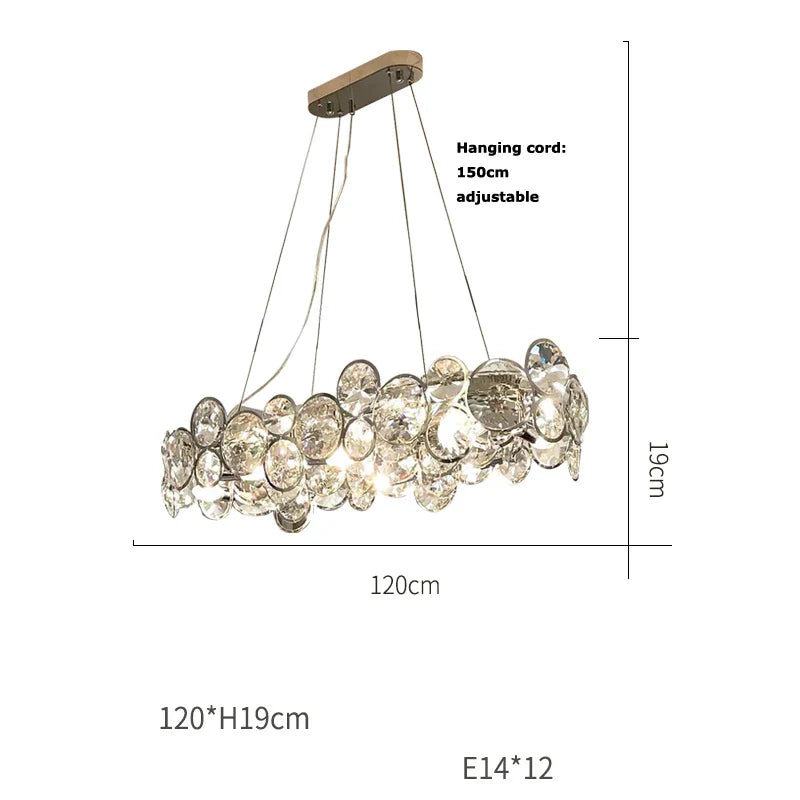 Afralia™ Crystal Magic Ring Pendant Light for Dinning Room