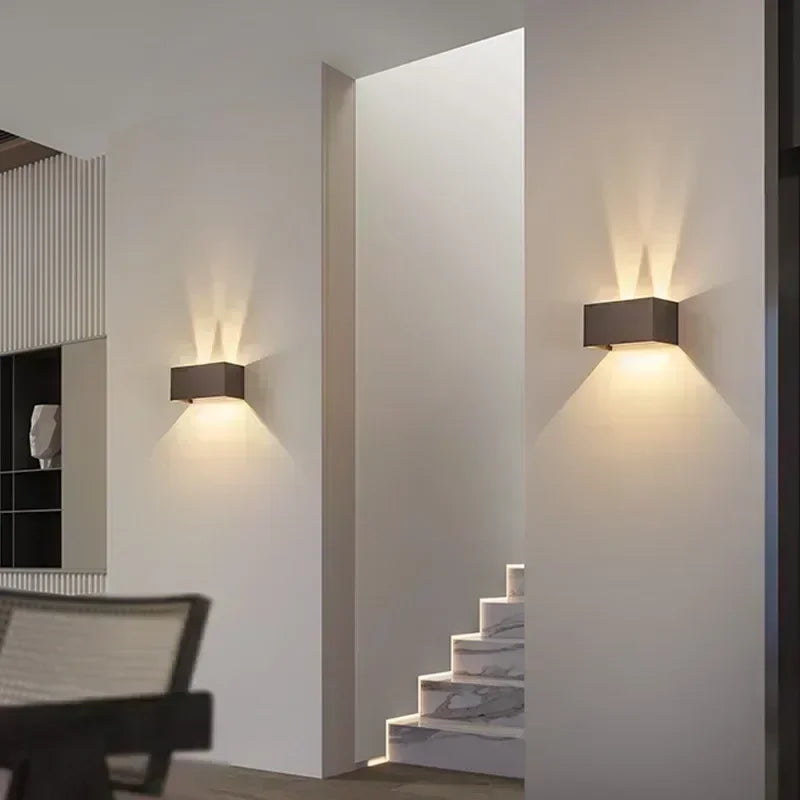 Afralia™ Outdoor Wall Lamp: Modern Up/Down Light with Adjustable Brightness