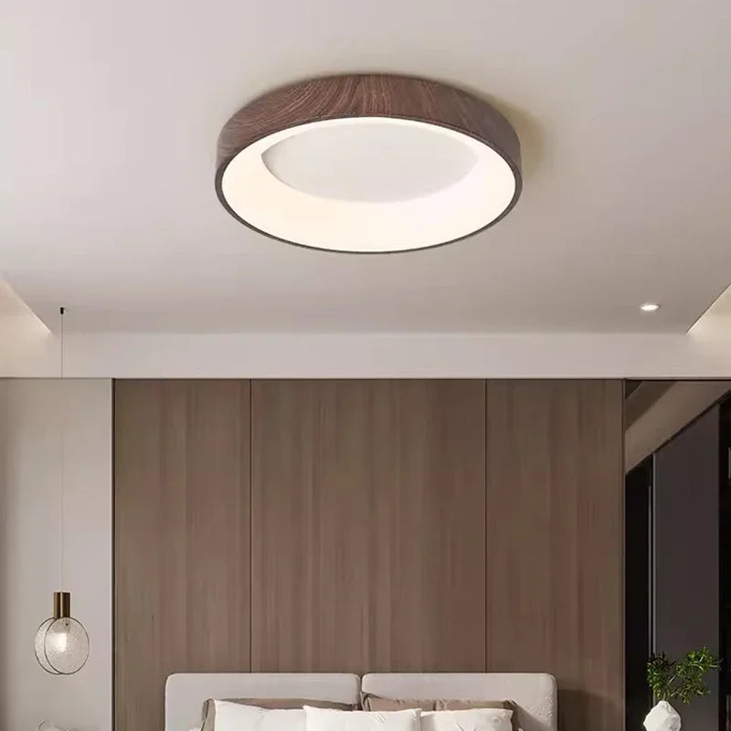 Afralia™ Nordic Wood Grain Ceiling Light - Ultra-thin LED Room Decoration Fixture