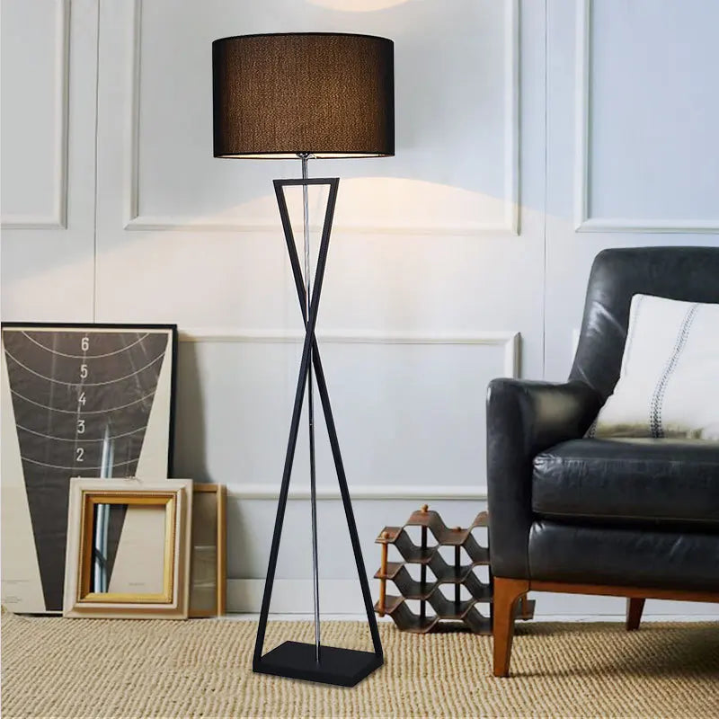 Afralia™ Modern Iron Stand Lamp for Home Decor with LED Night Light