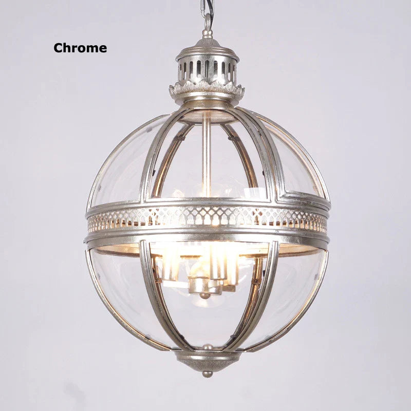 Afralia™ Bronze Black Glass Globe Chandelier for Foyer