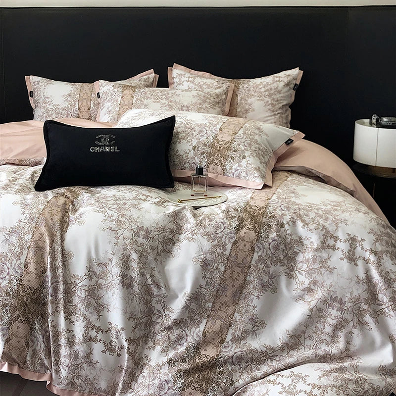 Afralia™ Egyptian Cotton Luxury Bedding Set: Duvet, Sheet, Pillowcases - 1000TC Soft & Silky