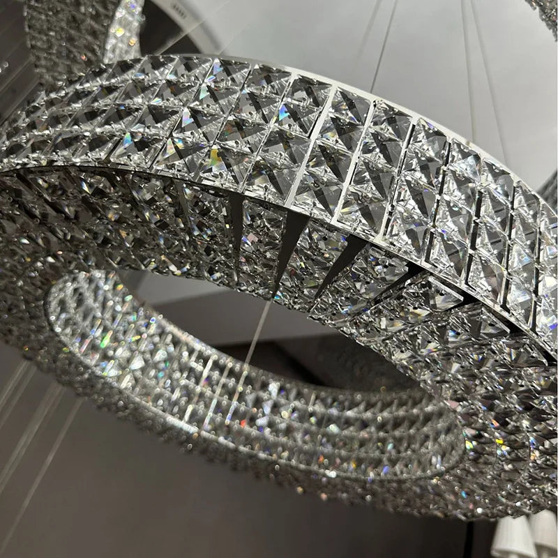 Afralia™ Elegant K9 Crystal Chandelier for Living Room, Dining Table, Bar