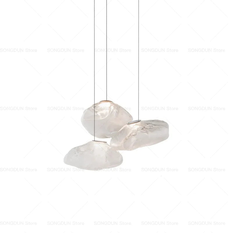 Afralia™ Nordic Pebble Chandelier: Simple, Modern, Creative Lighting for Restaurant, Bar, Hotel.