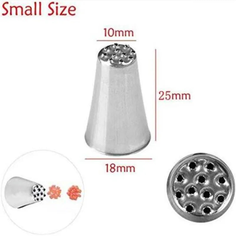 Afralia™ Stainless Steel Grass Cream Nozzle Set for Pastry Decoration